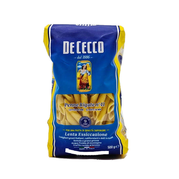 De Cecco Penne Rigate n° 41 Pasta puchasable at Meat United
