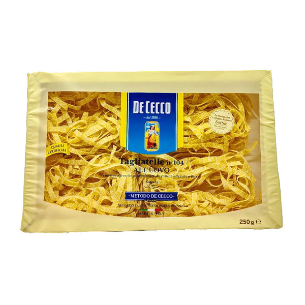 De Cecco Tagliatelle n° 104 all'uovo Pasta selling at Meat United