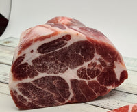 Kurobuta steak cut, also known as the wagyu of the pork world, is rich in fats and very tasty. 