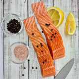 Farmed Norwegian sashimi grade salmon