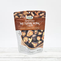 Packet of shiitake mushroom crisps snacks from Meat United