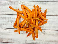 Sweet Potato Fries uncooked and sealed in approximately 580g per pack.